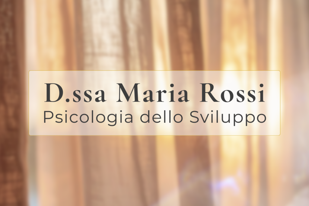 Esempio di fronte di biglietto da visita orizzontale per una psicologa dello sviluppo